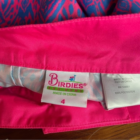 Birdie and bows Scalloped edge belt loops front and back pockets size 4 like new - Picture 4 of 12